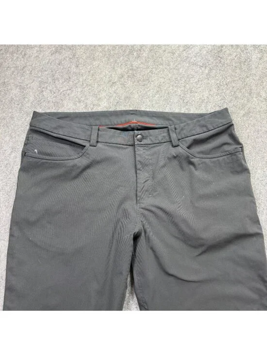 Lululemon ABC 5-Pocket Pants Men 36 x 33 Gray Classic Fit Stretch - Picture 3 of 16
